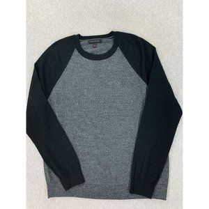 Banana Republic Merino Wool Blend 2 tone Crew Sweater (Men's‎ Large) Gray